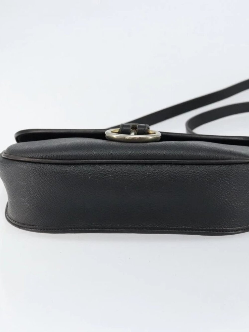 Christian Dior Honeycomb Canvas Shoulder Bag PVC Black Gold - Picture 6 of 16